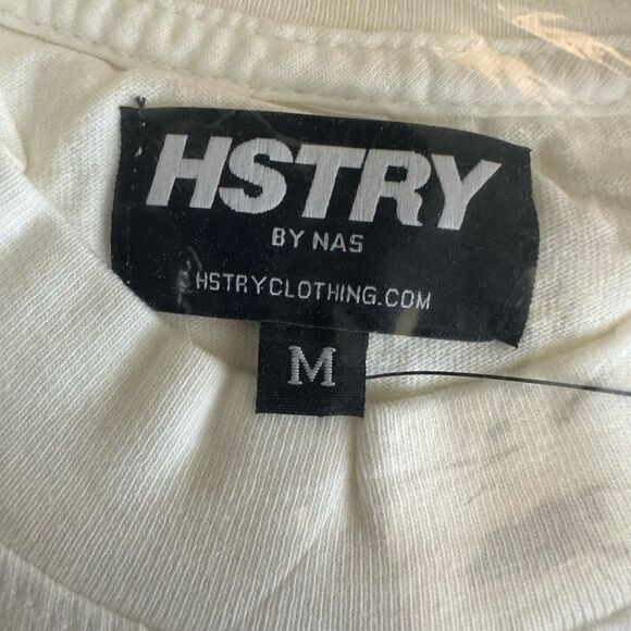 NWT HSTRY By NAS Unisex Cream Graphic Short Sleeve Tee Short Juneteenth Size L - Picture 3 of 4